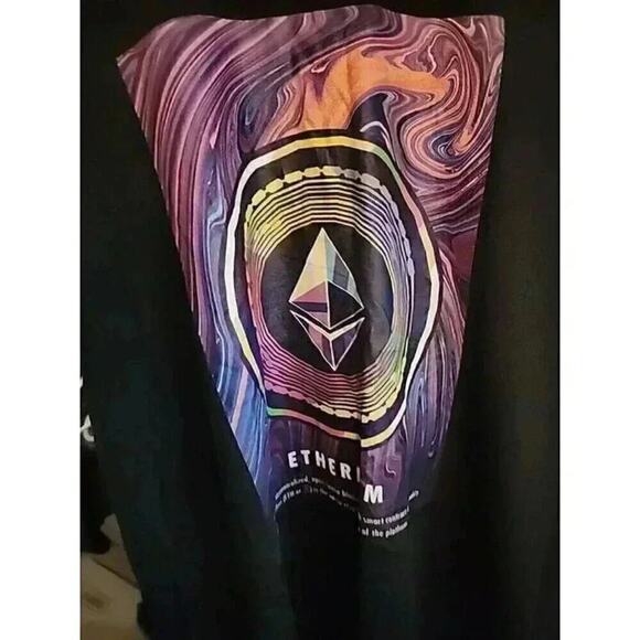 ETHEREUM T-SHIRT Art Logo Cryptocurrency TEE TOP Sz XL NWT Excellent CR2 - Picture 1 of 7